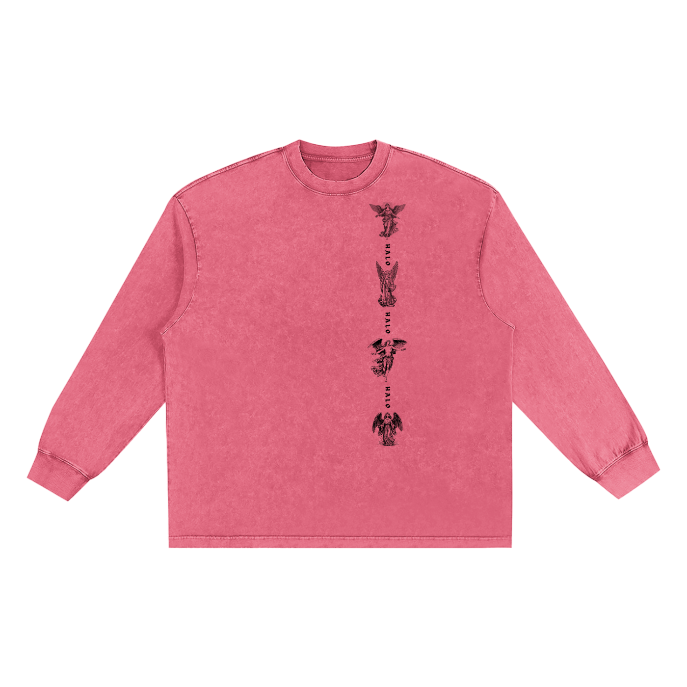 Snow Washed Oversize Long Sleeve T-shirt