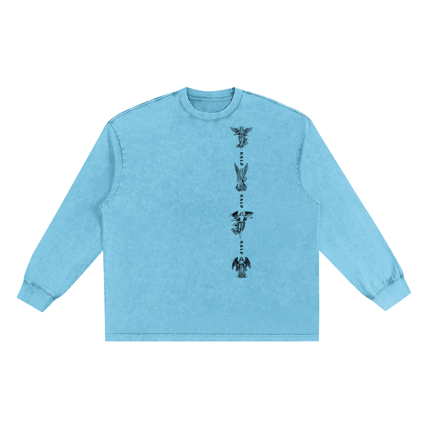 Snow Washed Oversize Long Sleeve T-shirt